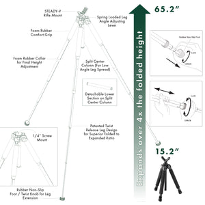 GSU-3 Tripod with Steady-V Gun Mount